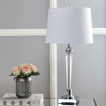 Foster 28.25" Crystal LED Table Lamp - JONATHAN Y